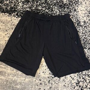 Jockey Men's Black Athletic Zip-Pocket Shorts